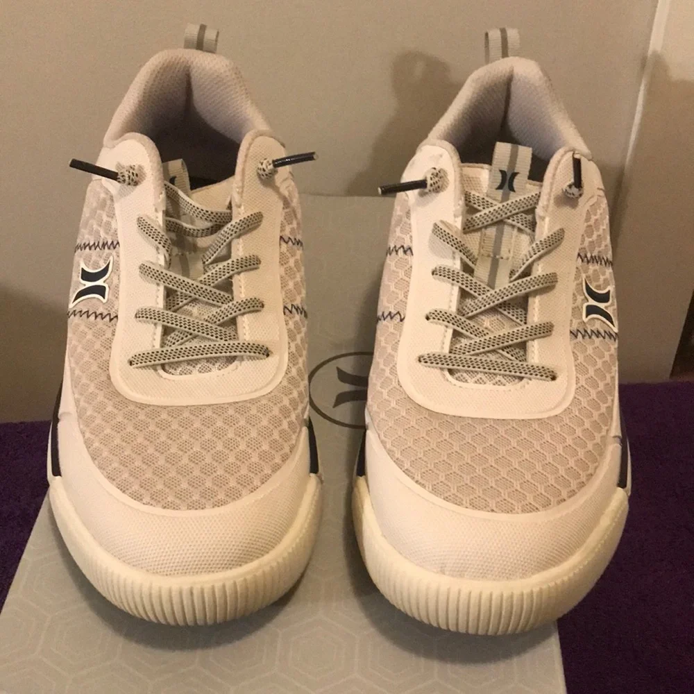 Hurley Exeter Men's Casual Sneaker in Light Gray, Navy/White Size 9.5